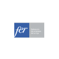 Logo oficial de FP Dual La Rioja con emblema fer en fondo azul e icono de indicador